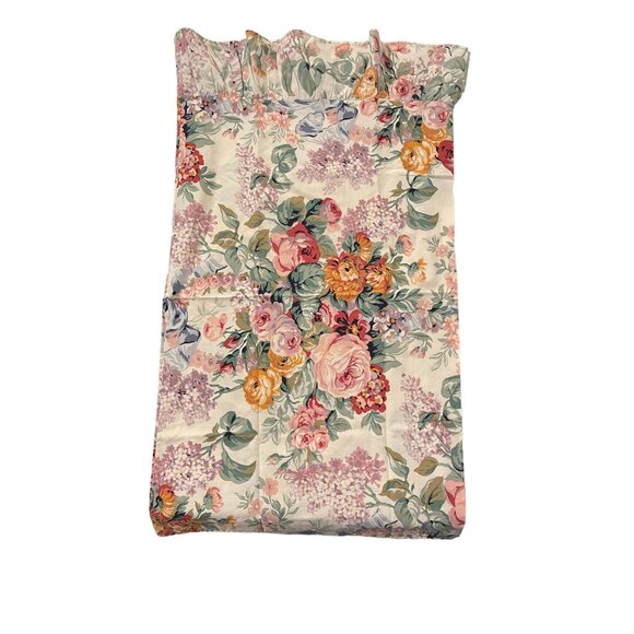 Ralph Lauren Floral Ruffled Pillow Shams 100% Cotton Set Of 3 - Picture 2 of 7